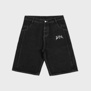 BLACK DENIM JORT